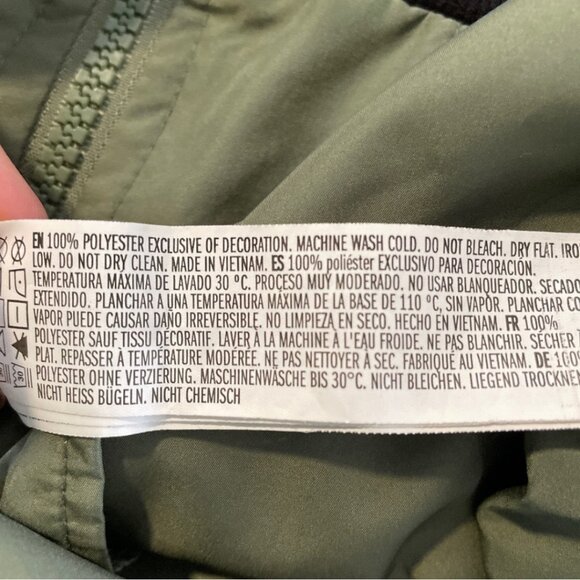 Forever 21 hooded windbreaker jacket olive green size small - Picture 10 of 12